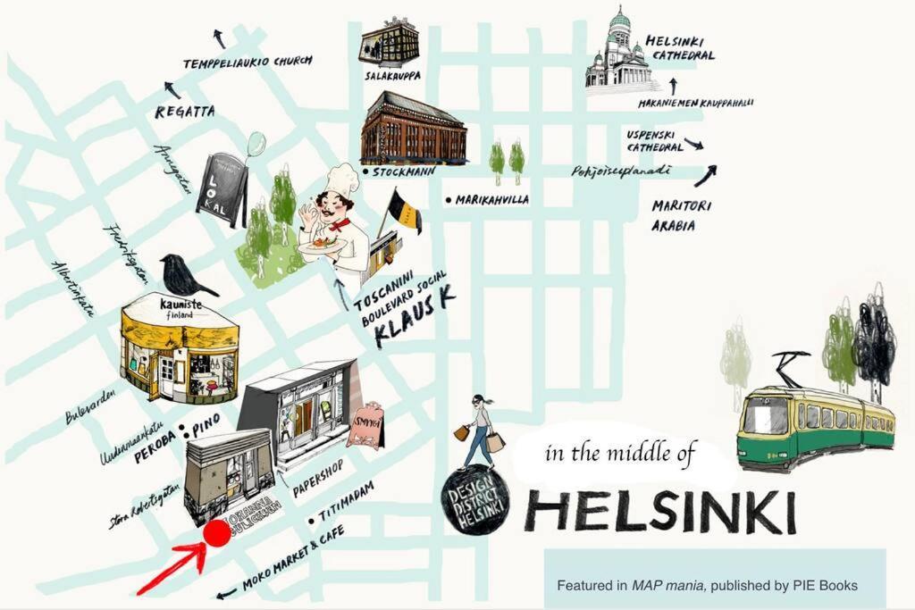 Scandinavian 2-Rooms Apartment City Center Helsinki Eksteriør billede